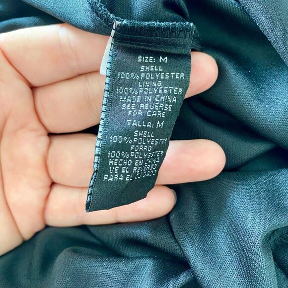 Early 2000's Black Gold Chain Mesh Animal Print Midi Party Dress M - Picture 8 of 8